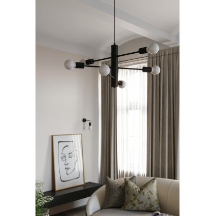 Sietynas, kabinamas ant virvės DUOMO 3M 3xE27/60W/230V juoda