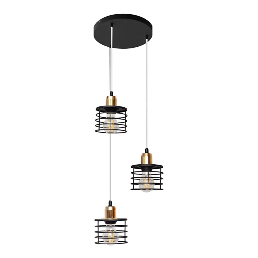 Sietynas, kabinamas ant virvės EDISON 3xE27/15W/230V