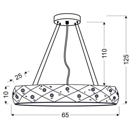 Sietynas, kabinamas ant virvės GLANCE 5xG9/40W/230V