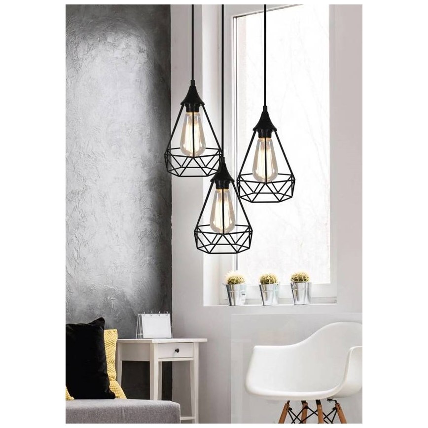 Sietynas, kabinamas ant virvės GRAF 3xE27/60W/230V