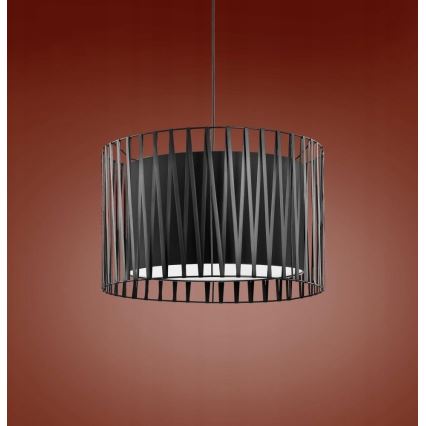 Sietynas, kabinamas ant virvės HARMONY BLACK 3xE27/60W/230V