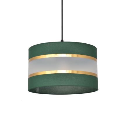Sietynas, kabinamas ant virvės HELEN 1xE27/15W/230V diametras 25 cm žalia/auksas