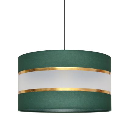 Sietynas, kabinamas ant virvės HELEN 1xE27/15W/230V diametras 35 cm žalia/auksas