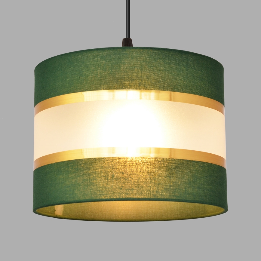 Sietynas, kabinamas ant virvės HELEN 4xE27/15W/230V žalia/auksas