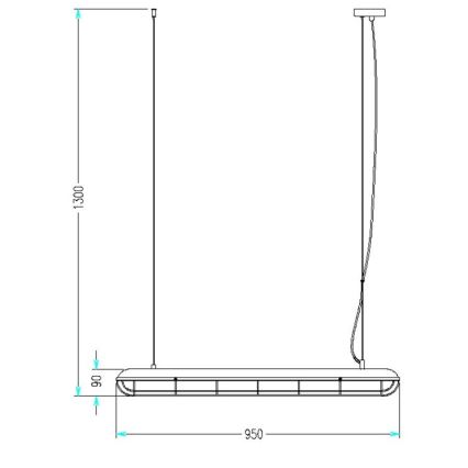 Sietynas, kabinamas ant virvės KJELD 3xE14/60W/230V