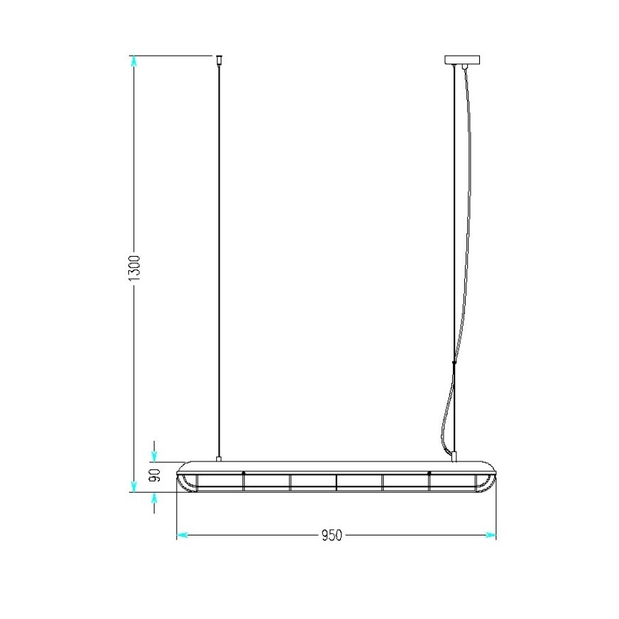 Sietynas, kabinamas ant virvės KJELD 3xE14/60W/230V