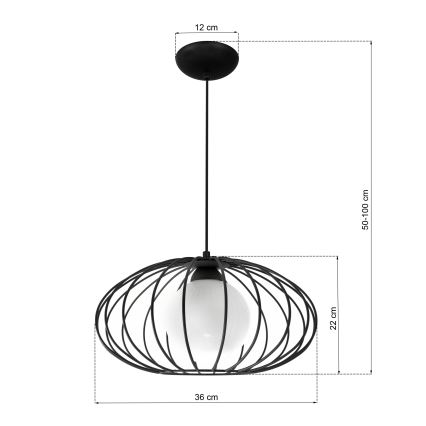 Sietynas, kabinamas ant virvės KRONOS 1xE14/40W/230V