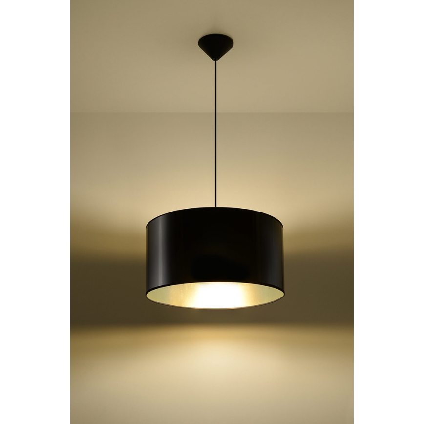 Sietynas, kabinamas ant virvės LUXOR 40 1xE27/60W/230V auksinis/juoda