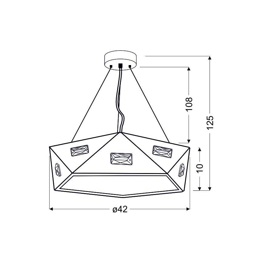 Sietynas, kabinamas ant virvės NEMEZIS 3xG9/40W/230V