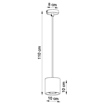 Sietynas, kabinamas ant virvės ORBIS 1 1xGU10/40W/230V balta