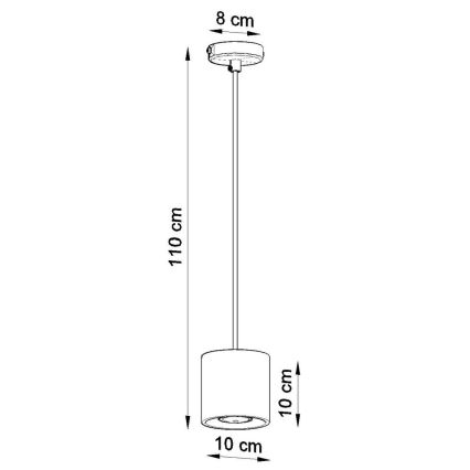 Sietynas, kabinamas ant virvės ORBIS 1 1xGU10/40W/230V juoda