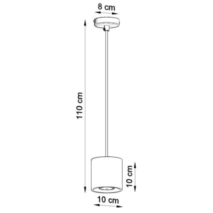 Sietynas, kabinamas ant virvės ORBIS 1 1xGU10/40W/230V pilka