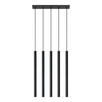 Sietynas, kabinamas ant virvės PASTELO 5 5xG9/12W/230V juoda