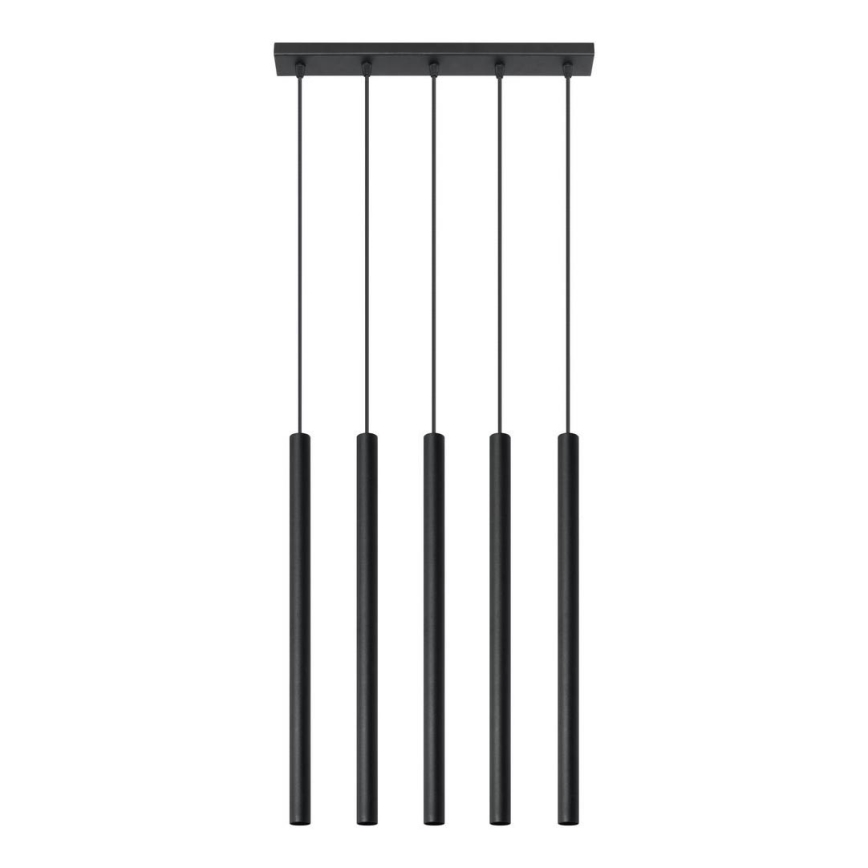 Sietynas, kabinamas ant virvės PASTELO 5 5xG9/12W/230V juoda
