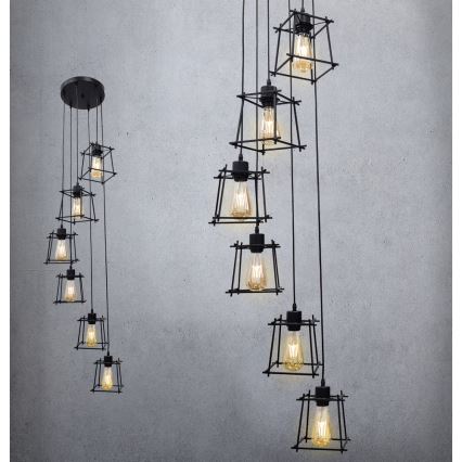 Sietynas, kabinamas ant virvės RYGA 6xE27/20W/230V