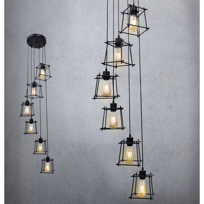 Sietynas, kabinamas ant virvės RYGA 6xE27/20W/230V