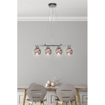 Sietynas, kabinamas ant virvės SIRIUS 4xE27/60W/230V