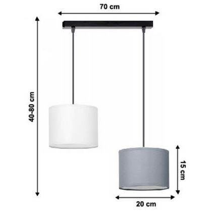 Sietynas, kabinamas ant virvės TUZ 2xE27/60W/230V