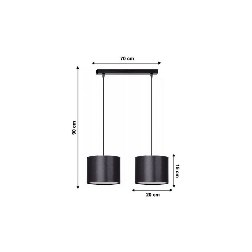 Sietynas, kabinamas ant virvės TUZ 2xE27/60W/230V