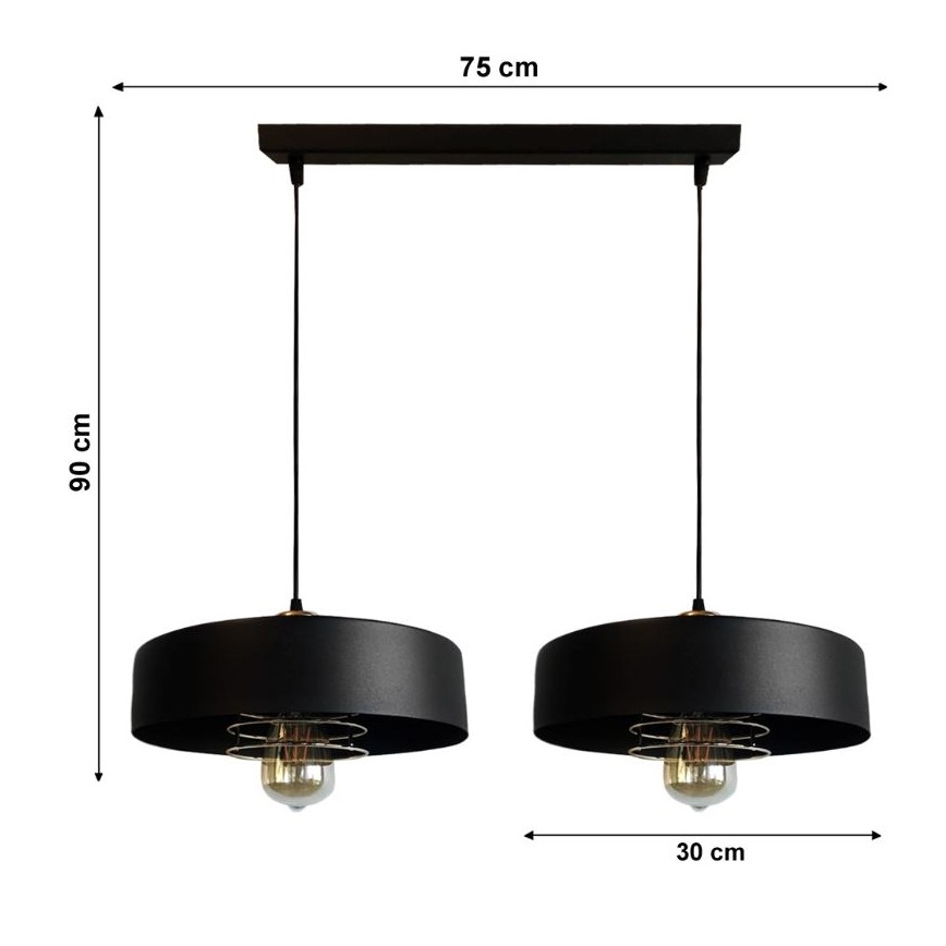 Sietynas, kabinamas ant virvės VEST 2xE27/60W/230V