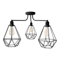 Sietynas KARO 3xE27/15W/230V juoda