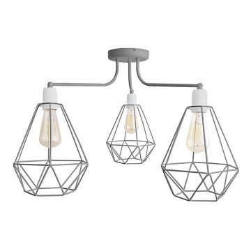 Sietynas KARO 3xE27/15W/230V pilka
