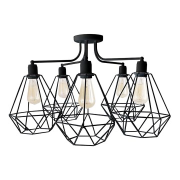 Sietynas KARO 5xE27/15W/230V juoda