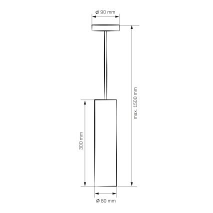 Sietynas LATI 1xGU10/8W/230V juoda