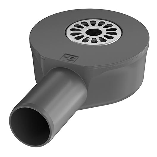 Sifonas nuotekų latakui 13,1x5,7 cm pilkas