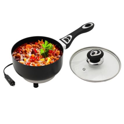 Šildomas puodas su dangčiu 165W/12V 1,9 l