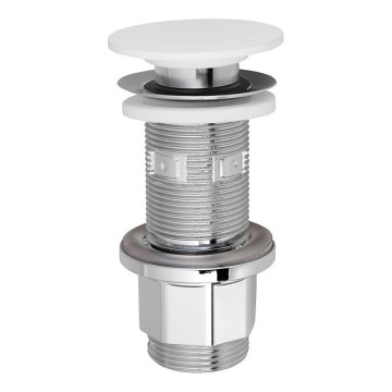 Silfra - Praustuvo išleidimo vožtuvas, skersmuo 6,7 cm, balta/blizgus chromas