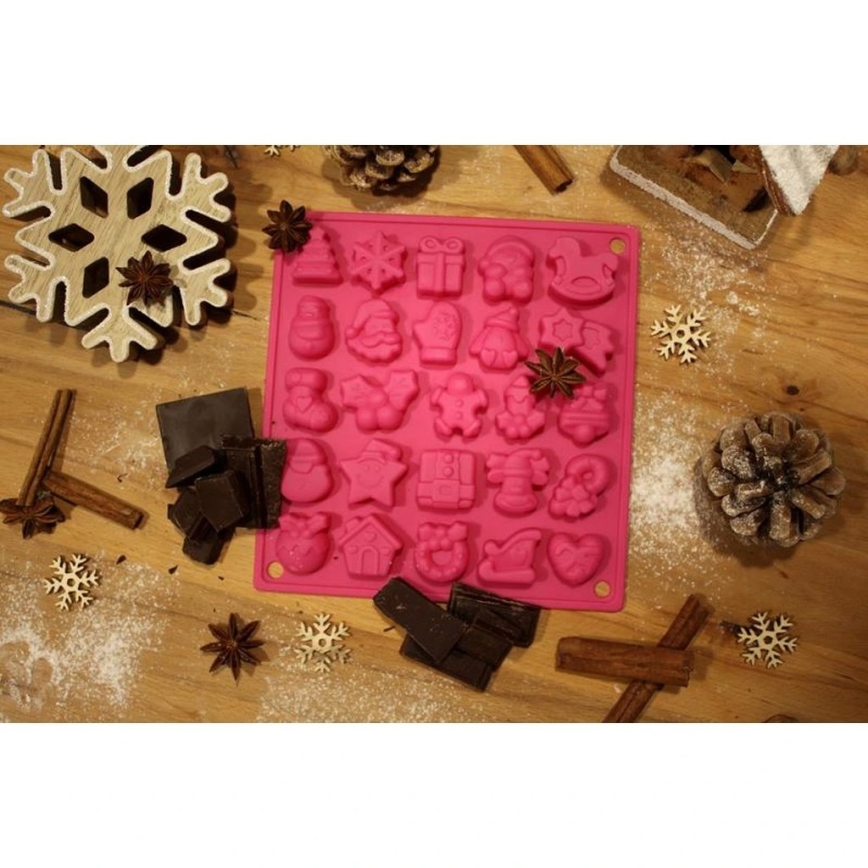 Silikoninė forma šokoladui TORO rožinė