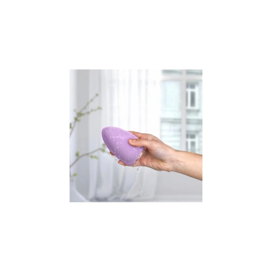 Silk’n - BRIGHT veido valymo šepetėlis 5V/500 mAh violetinis