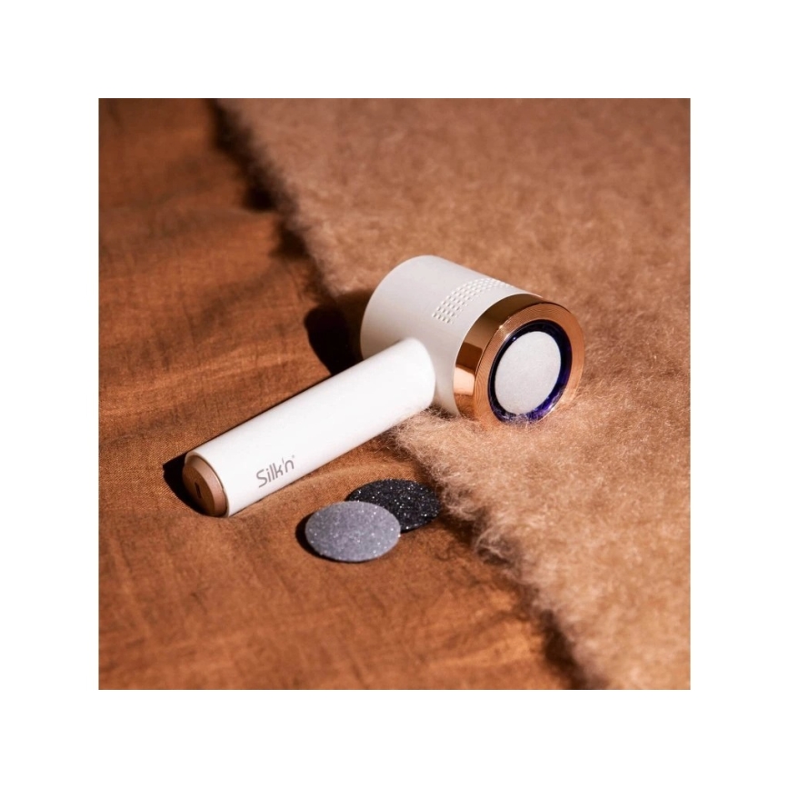 Silk’n - Elektrinis pėdų šveitiklis VACUPEDI 5V/1500 mAh balta/rožinio aukso
