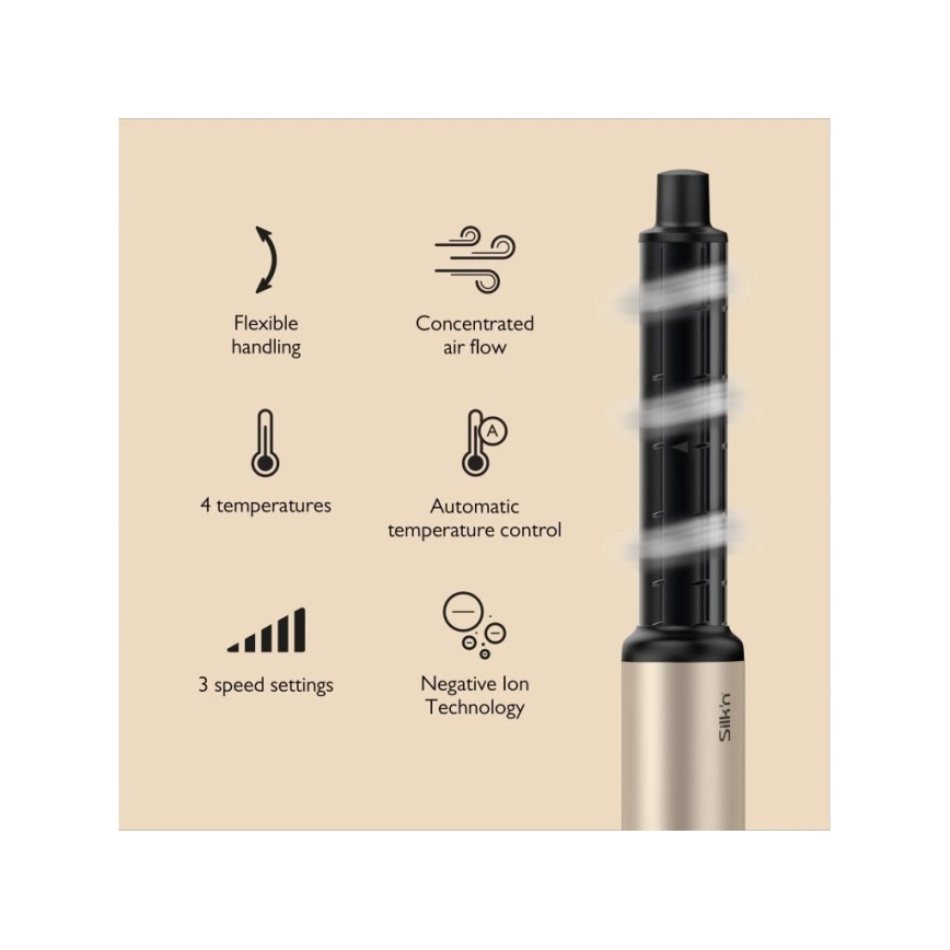Silk’n - Plaukų džiovintuvas SILKYAIR FLEX 230V juoda/auksinė