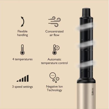 Silk’n - Plaukų džiovintuvas SILKYAIR FLEX 230V juodas/auksinis