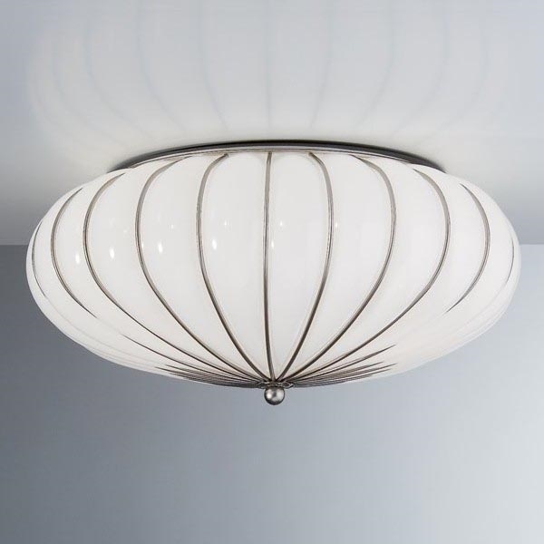 SIRU - Lubinis šviestuvas GIOVE 3xE27/60W/230V diametras 48 cm matinis chromas/balta Venecijos stiklas