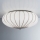 SIRU - Lubinis šviestuvas GIOVE 3xE27/60W/230V diametras 48 cm matinis chromas/balta Venecijos stiklas
