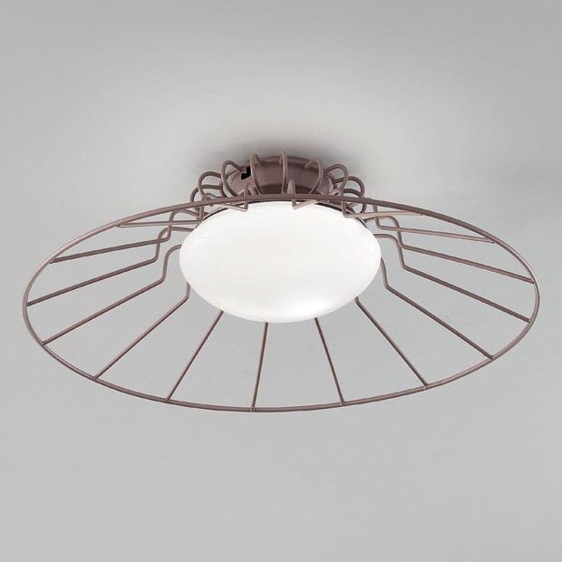 SIRU - Lubinis šviestuvas SUNRISE 1xGX53/10W/230V ruda/balta Venecijos stiklas