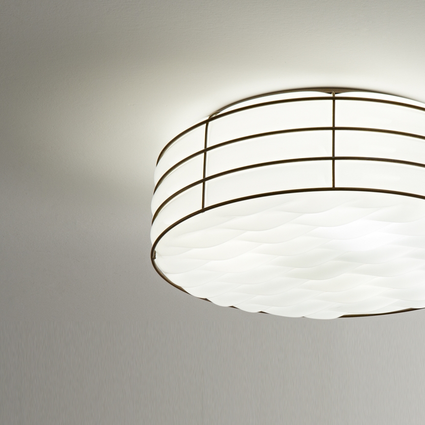 SIRU - Lubinis šviestuvas TAMIS 3xE14/40W/230V juoda/balta Venecijos stiklas