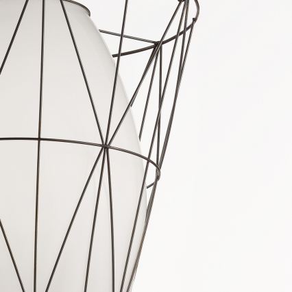 SIRU - Pakabinamas sietynas SEGNI 1xE27/60W/230V juoda/balta Venecijos stiklas