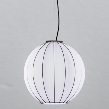 SIRU - Pakabinamas sietynas SFERA 1xE27/60W/230V diametras 32 cm juoda/balta Venecijos stiklas