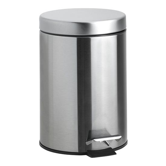 Šiukšlių dėžė 20x28 cm nerūdijančio plieno/sidabrinė