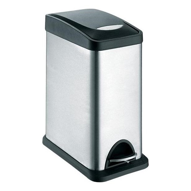 Šiukšlių dėžė 8 l juoda/nerūdijantis plienas