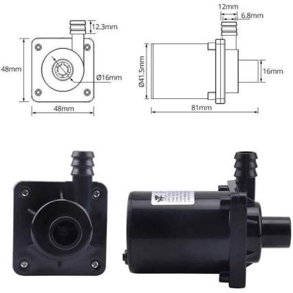 Siurblys 8-24VDC 900l/val