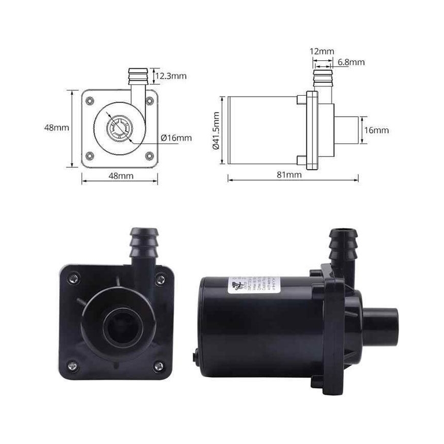 Siurblys 8-24VDC 900l/val