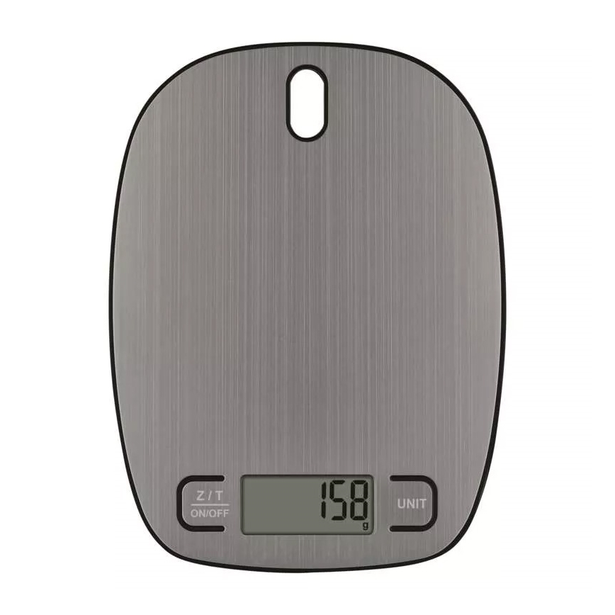 Skaitmeninės virtuvės svarstyklės 2xAAA sidabrinės