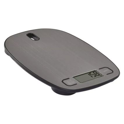 Skaitmeninės virtuvės svarstyklės 2xAAA sidabrinės