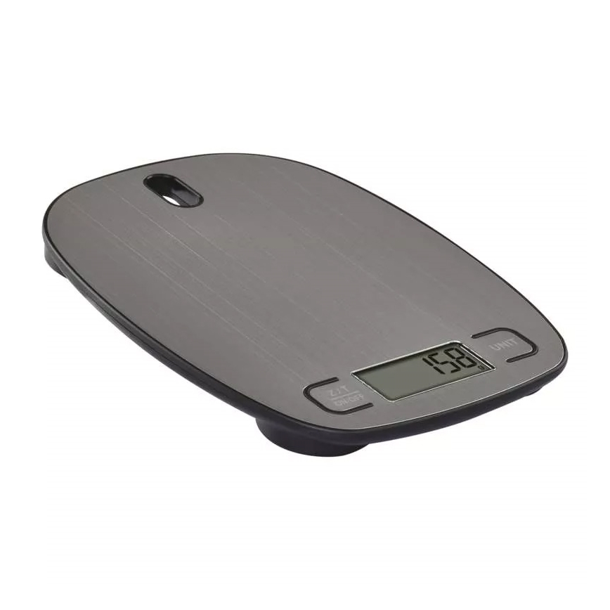 Skaitmeninės virtuvės svarstyklės 2xAAA sidabrinės