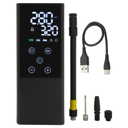Skaitmeninis kišeninis kompresorius 4000 mAh 5V juoda